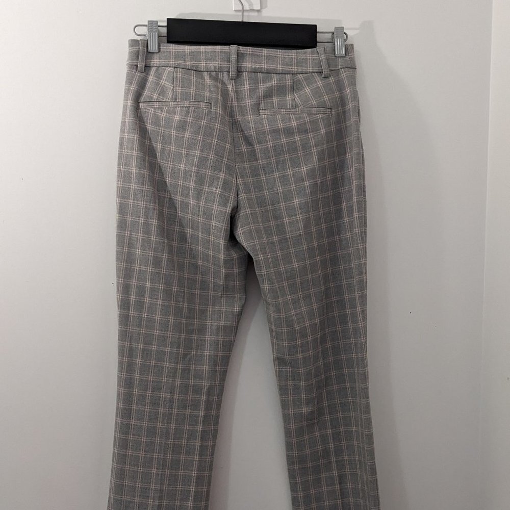 Express Columnist Mid Rise Plaid Bootcut Pant - Picture 4 of 6